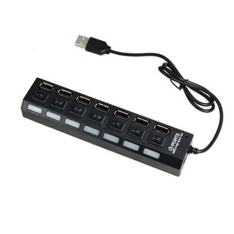 Hub USB 7 cổng có công tắc (Đen)