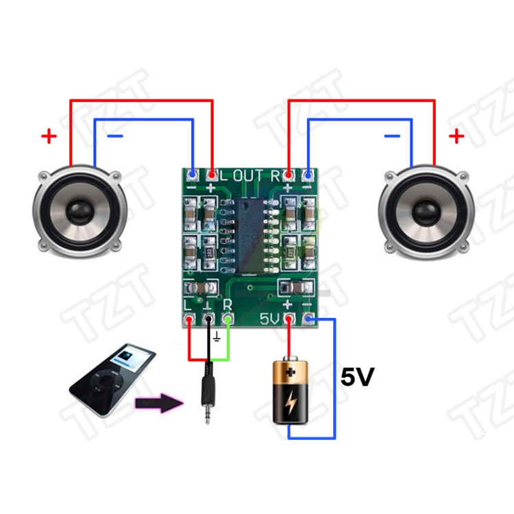 Set 10 Bo Mạch Khuếch Đại Âm Thanh Kỹ Thuật Số Pam8403 2x3w Chuyên Dụng