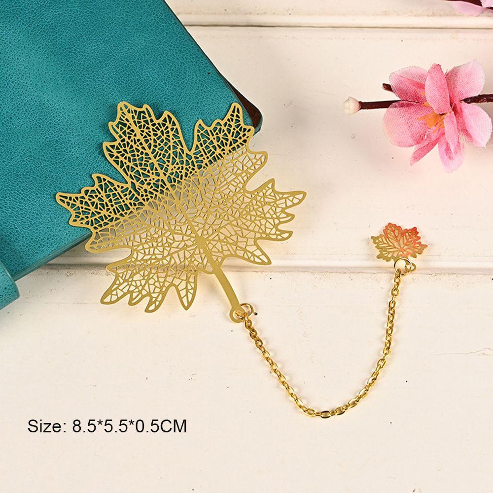 Lanfy Đánh Dấu Trang Sách Bằng Kim Loại Hình Chiếc Lá Phối Dây Xích Và Tua Rua Cá Nhân Hóa Vintage Cho Trẻ Em Người Lớn