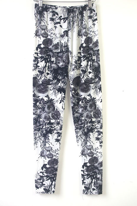 Thời Trang Quần Legging Lưng Cao Hoạ Tiết Hoa Nữ Tính