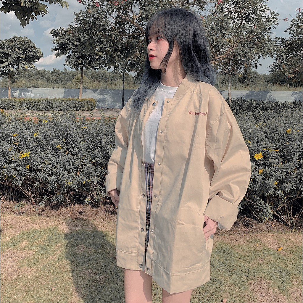 Áo Khoác Kaki WIN BIG TIME Jacket Form Rộng Ulzzang