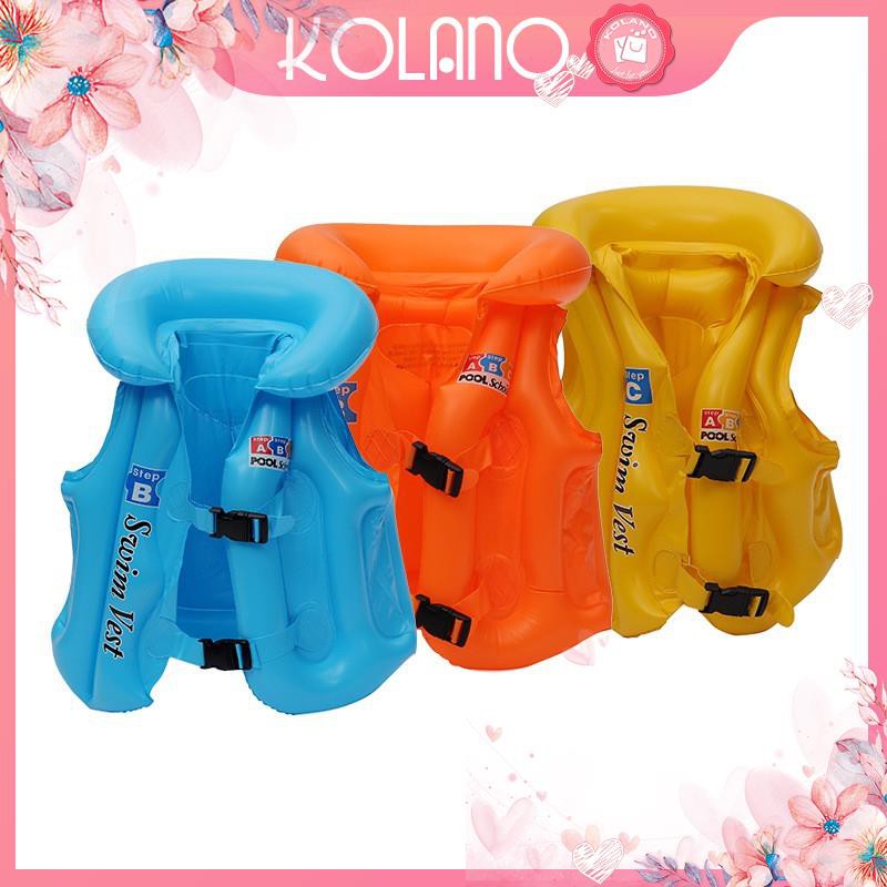Áo Phao Bé Gái Bé Trai Tập Bơi KOLANO Có Khóa Cài An Toàn Cho Bé Size S 1 - 6 Tuổi SS-001097 [Tặng Bơm Phao]
