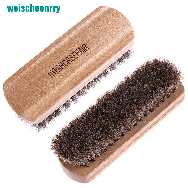 Bàn chải lông ngựa đánh bóng giày da chuyên dụng