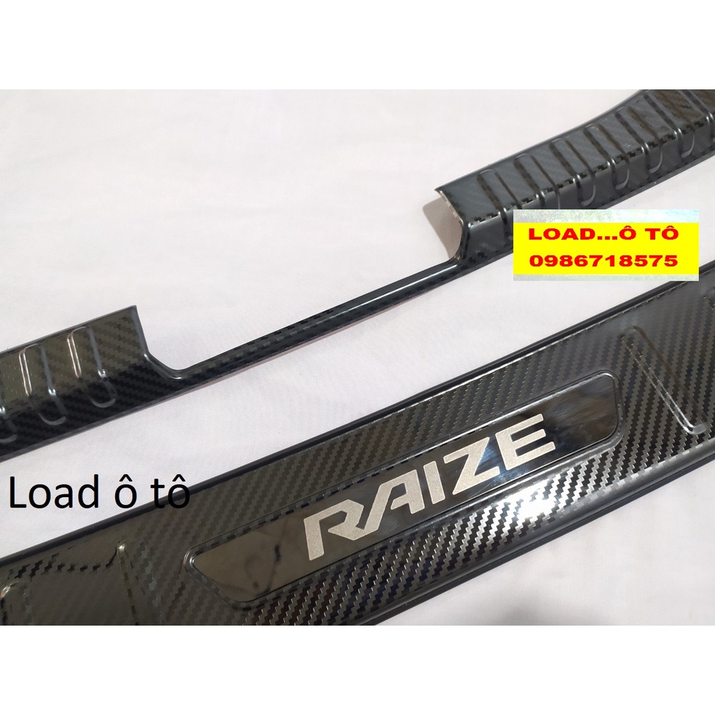 Bộ Ốp Chống Trầy Cốp Carbon Trong, Ngoài Xe Toyota Raize 2022-2021 Mẫu Vân Carbon Sang Trọng