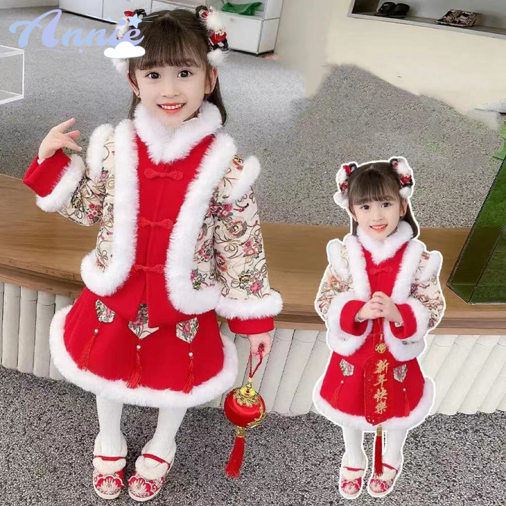 Đầm Hán Phục Thời Trang Năm Mới Xinh Xắn Dành Cho Bé Gái