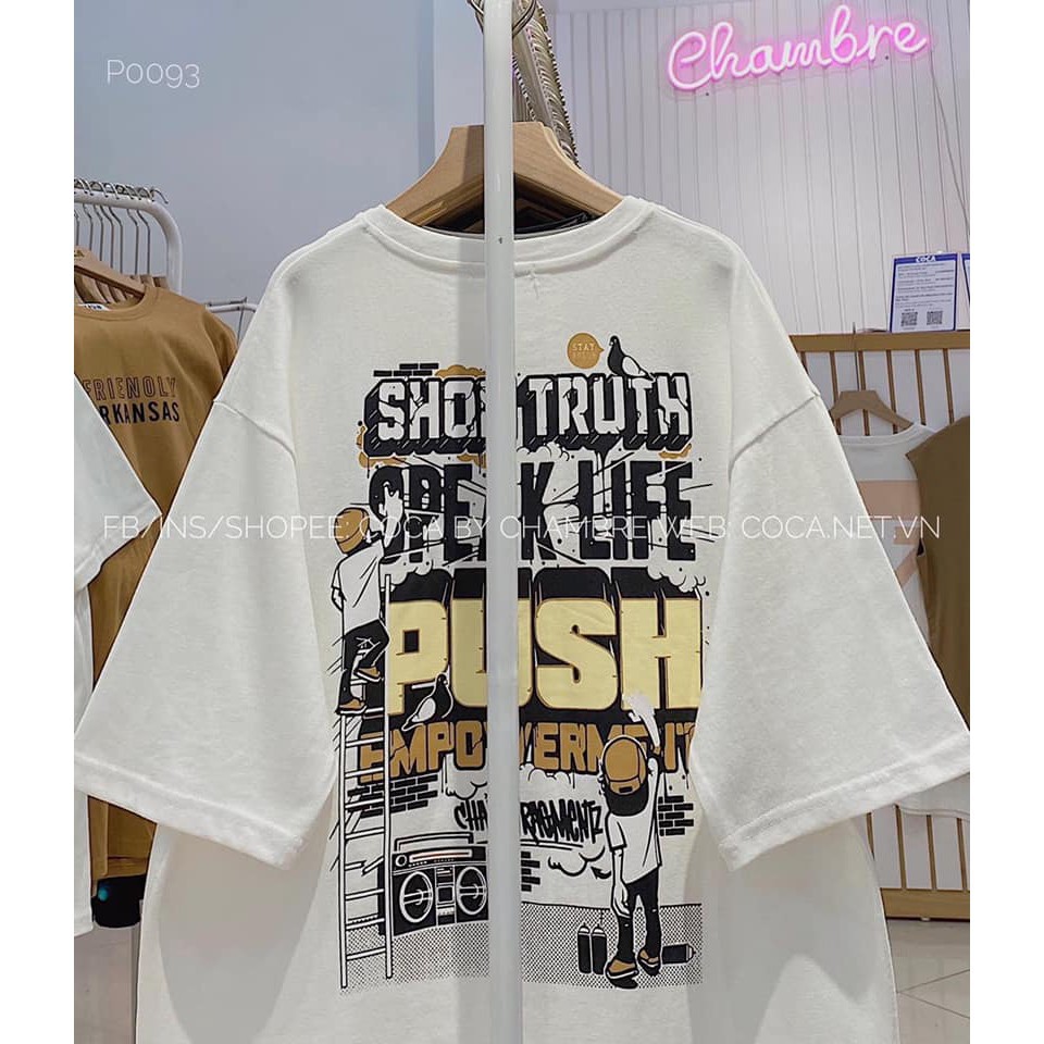 [XẢ KHO] Áo Thun Tay Lỡ Unisex Show Trush Form Rộng, Vải Dày(Ảnh Thật, Có Sẵn)