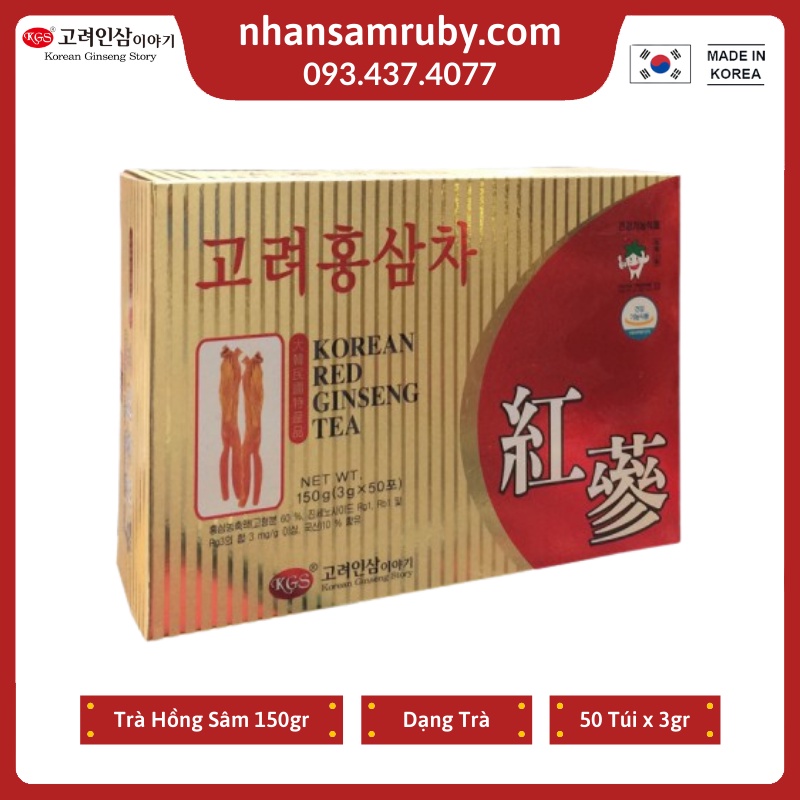 Trà Hồng Sâm Hàn Quốc KGS 150G (3g x 50 gói).
