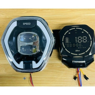 Đầu đèn xe điện M133 mẫu mới, bộ đầu đèn lục giác <GIÁ HỦY DIỆT>