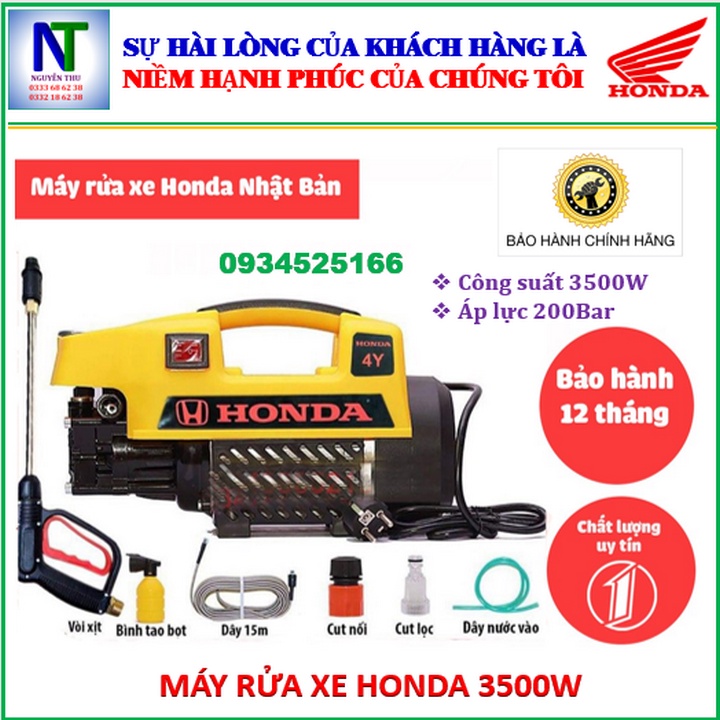 Siêu hot Máy rửa xe mini HONDA siêu khỏe 2900w màu vàng