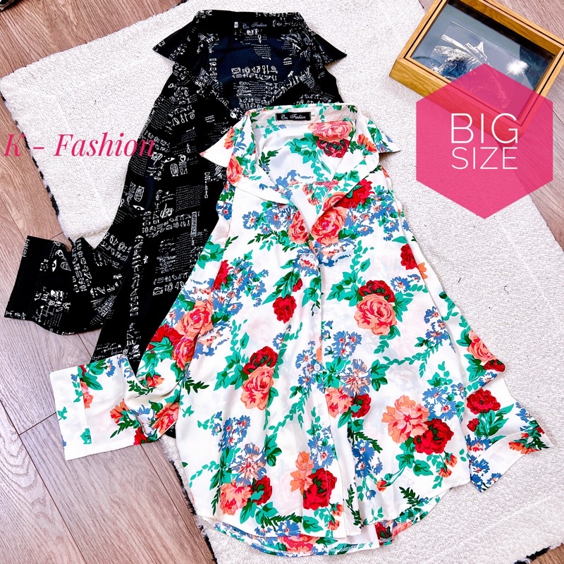 Áo sơ mi kiểu Form Rộng - Big Size - Vải Mát - ít Nhăn