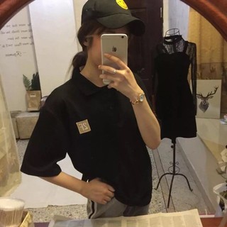 Áo Polo Ulzzang Đen Trắng [ ẢNH THẬT ]