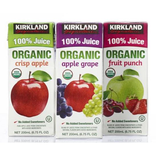 [Chuẩn USA] Nước ép trái cây hữu cơ KIRKLAND cho bé 200ml