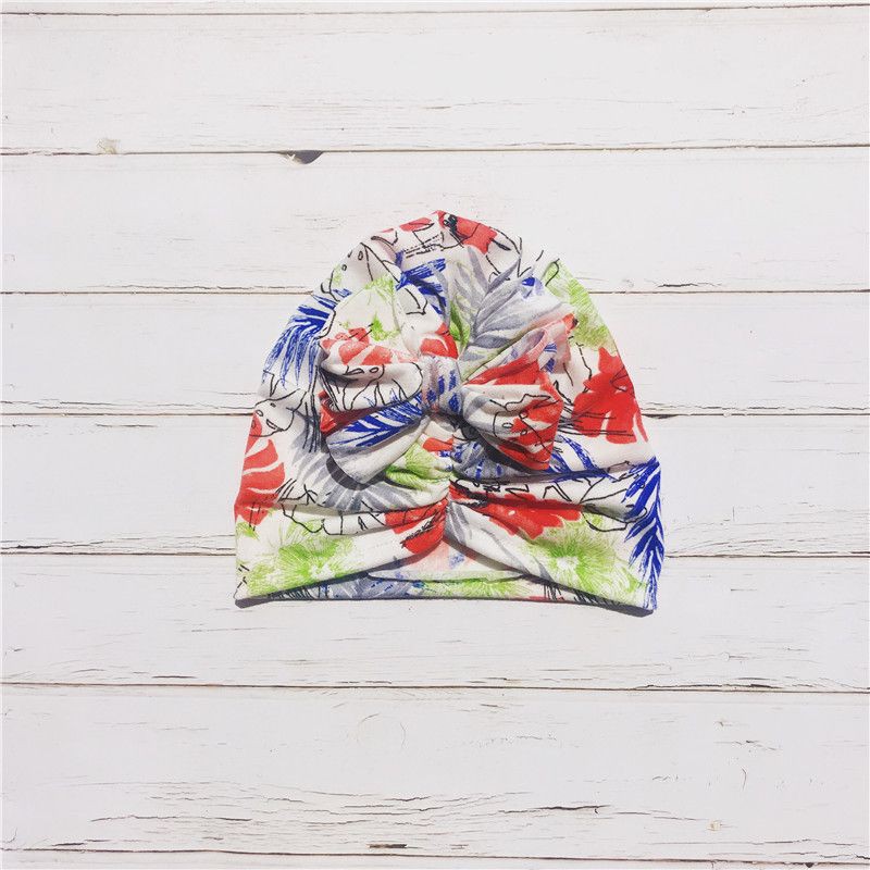 Nón turban cotton đính nơ lớn xinh xắn dành cho bé gái