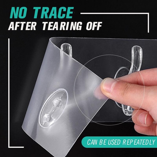 Móc Dán Tường Trong Suốt Đa Năng Cho Nhà Bếp / Phòng Tắm
