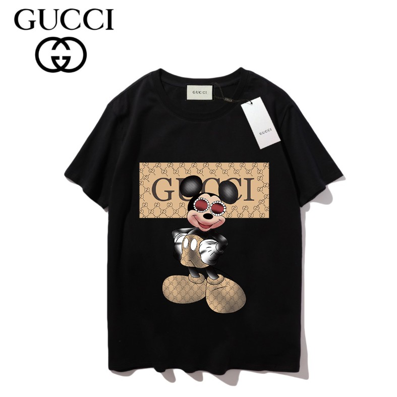 Áo Thun Tay Ngắn Chất Liệu Cotton In Chữ Gucci Thời Trang Dành Cho Cả Nam Và Nữ