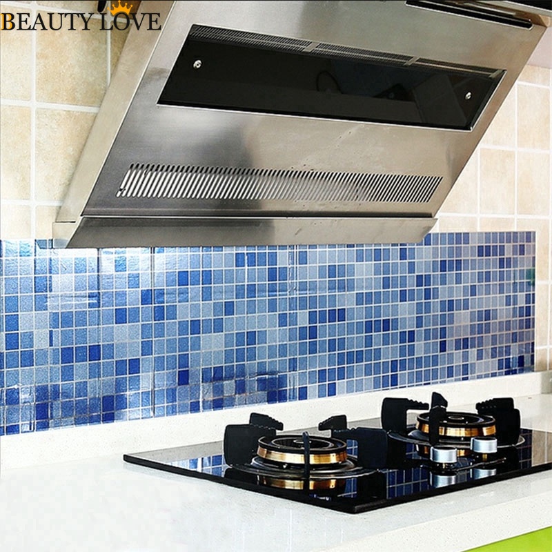 Miếng Dán Tường Lá Nhôm Chống Văng Dầu Chịu Nhiệt Độ Cao DIY Cho Nhà Bếp