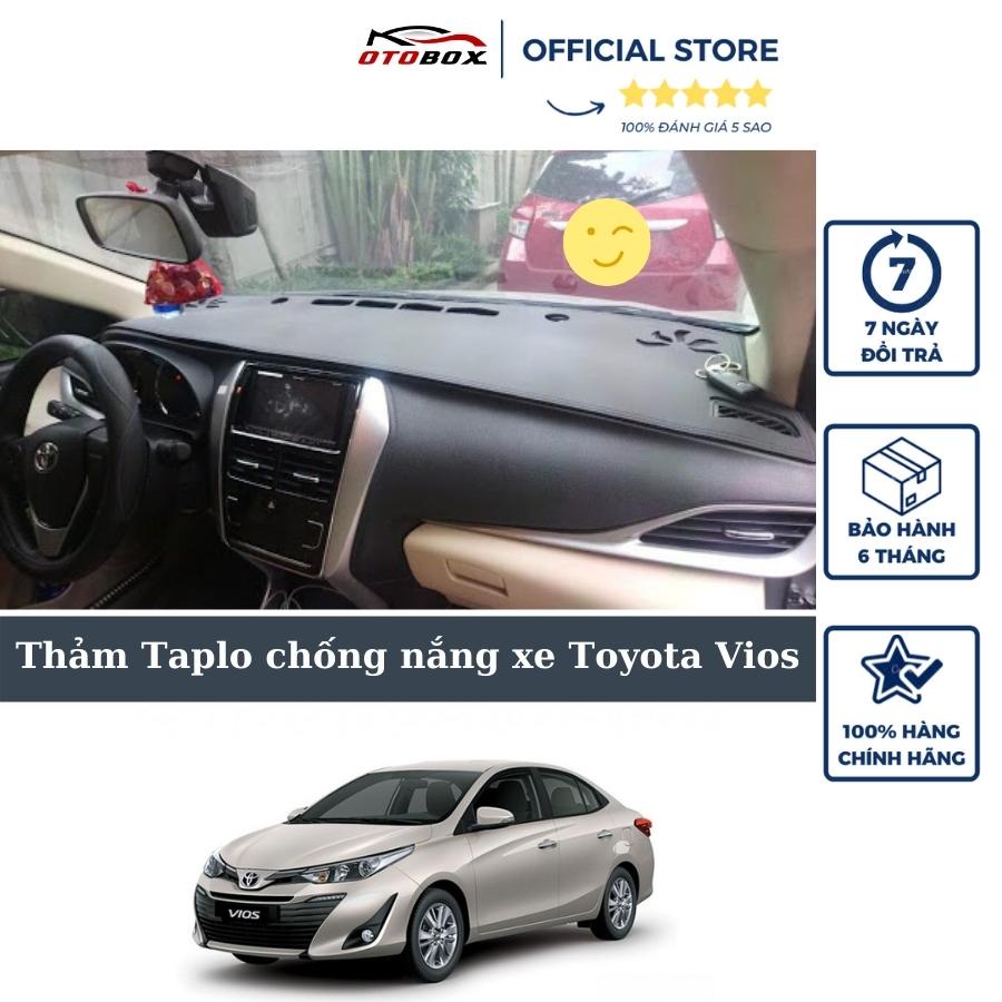 Thảm taplo chống nắng xe ô tô toyota vios, chất liệu da carbon cao cấp chính hãng OTOBOX, thảm chống nắng