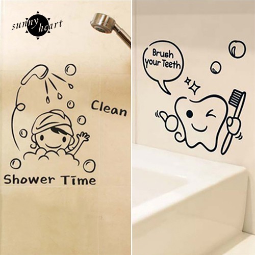 Miếng dán tường trang trí nội thất hình răng sáng tạo