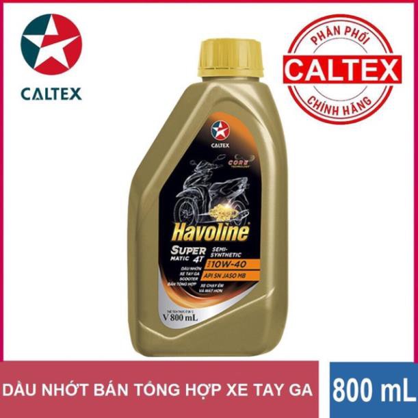 Dầu nhớt Caltex cho xe tay ga cao cấp / nhớt Caltex bán tổng hợp 10w-40 SN / dầu xe yamha honda