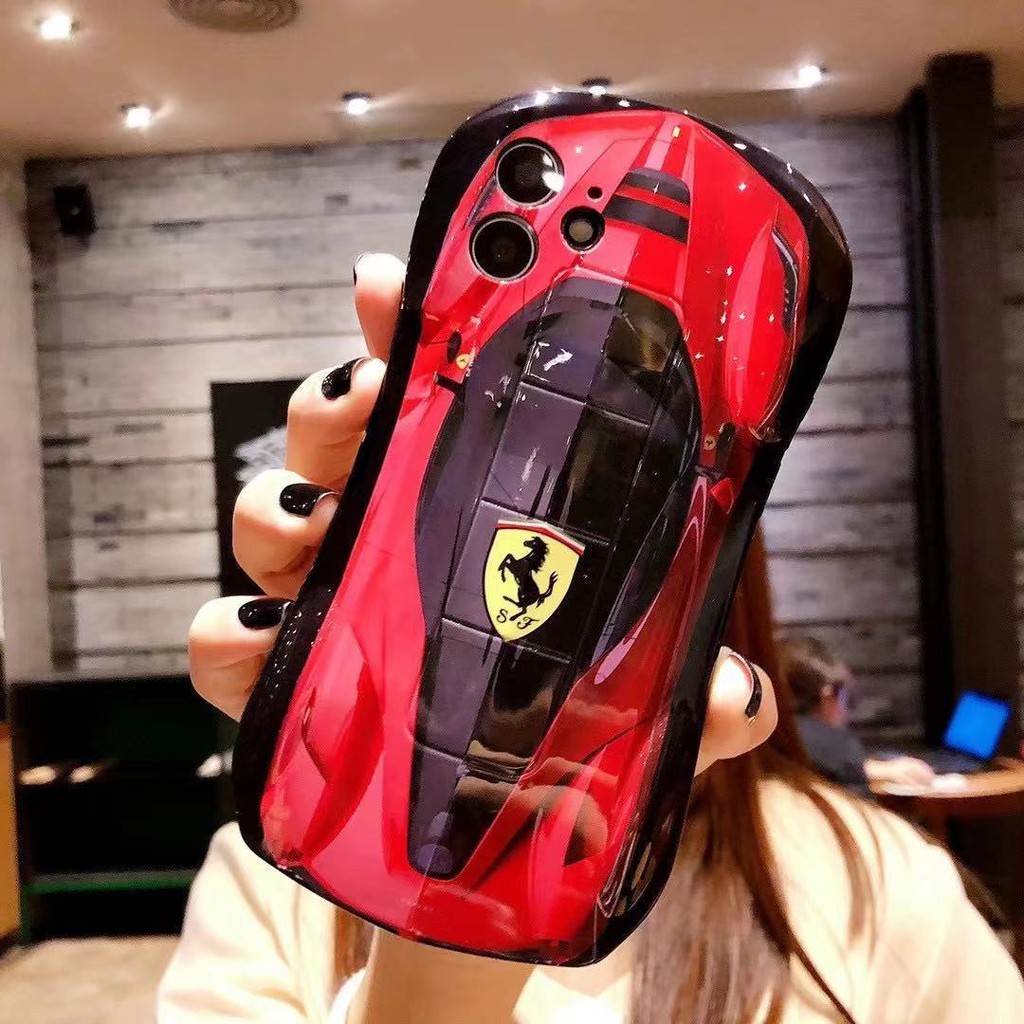 Ốp điện thoại silicon chống rơi in hình xe hơi Ferrari thể thao cho iPhone11pro Xsmas