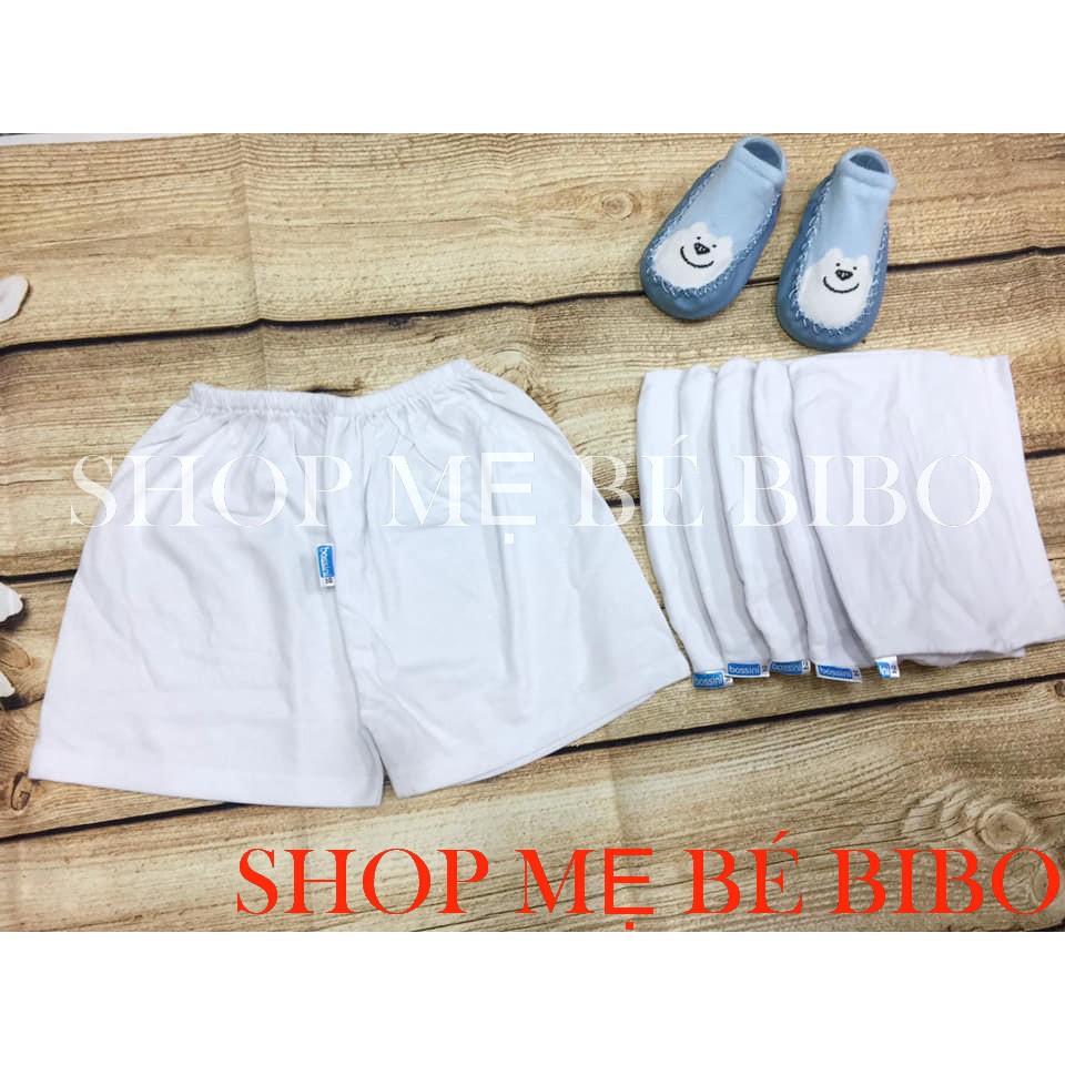 (Chất đẹp)Quần Ngắn Trắng Sơ Sinh Chất Vải Cotton Cho Bé Mặc Nhà