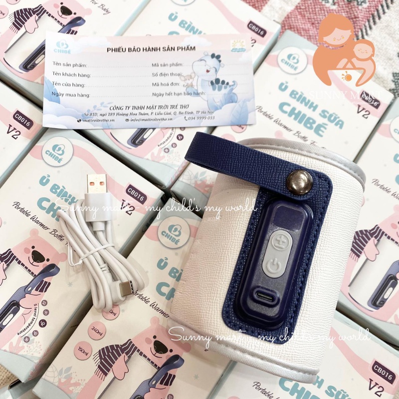 Bình hâm sữa, ủ bình sữa cho bé sơ sinh di động CHIBÉ CB016 cho bé, chính hãng - bảo hành 12 tháng