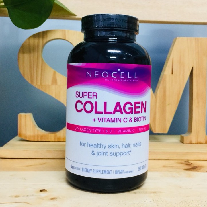 [date 12/2022] Viên uống đẹp da NEOCELL SUPER COLLAGEN type 1-3 +C +BIOTIN 360 Viên