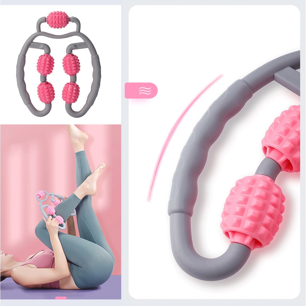 Con Lăn Massage Cơ Chữ U Có Thể Mở Rộng, Dùng Tập Yoga, Giúp Thư Giản, Thon Cơ