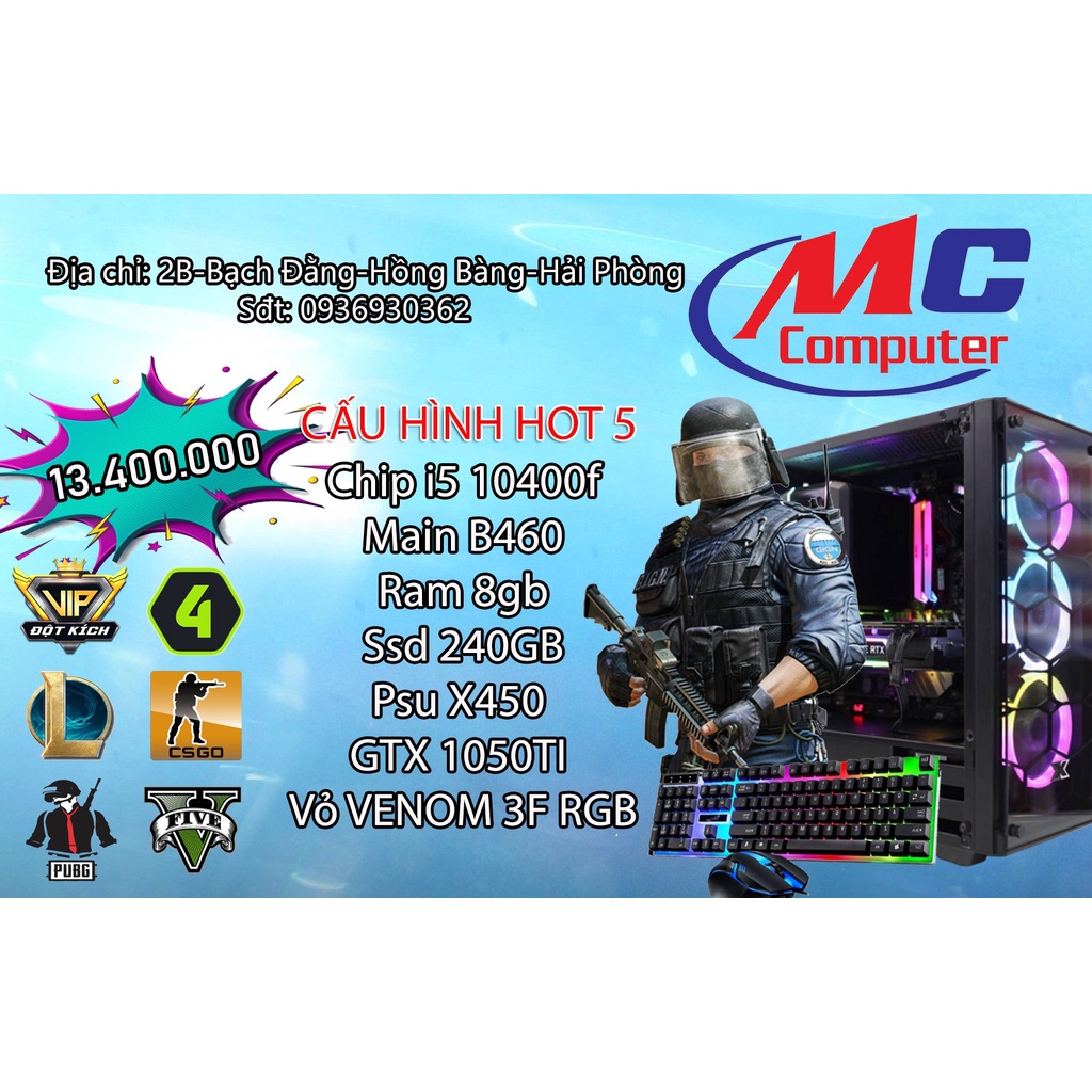 Máy tính chơi game cấu hình đang HOT 5