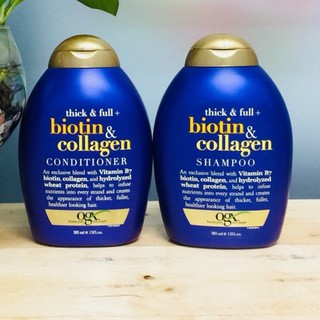 [Mẫu mới] Bộ dầu gội - xả kích thích mọc tóc Biotin & Collagen của Mỹ 385ml