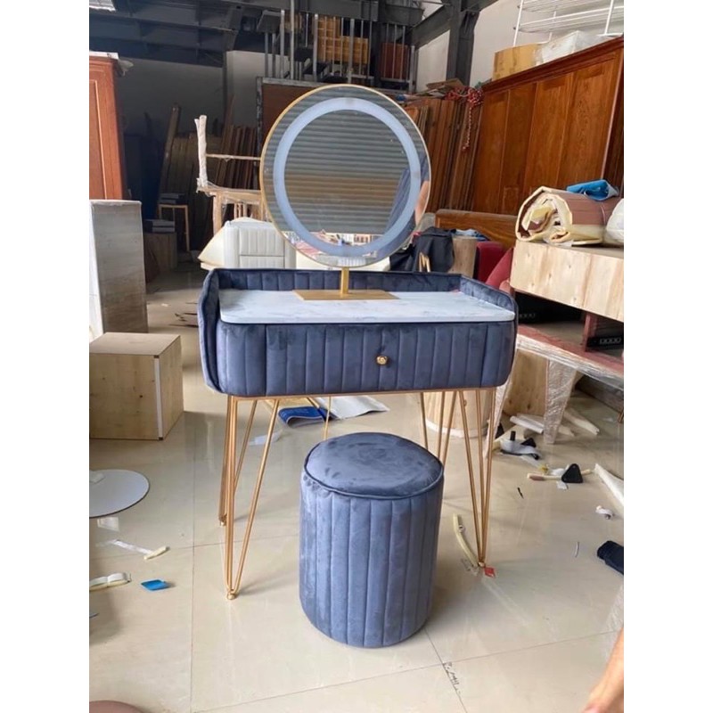 Đôn ghế ghế ngồi bàn trang điểm bọc đệm decor D1