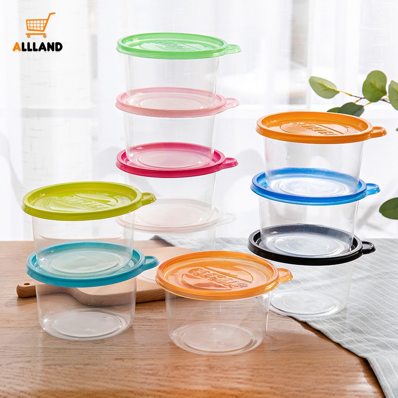 Hộp Đựng Thức Ăn Trưa Hình Tròn / Vuông Bằng Nhựa Dày Trong Suốt Dùng Một Lần 280 / 350 / 483 / 709 / 1000ml