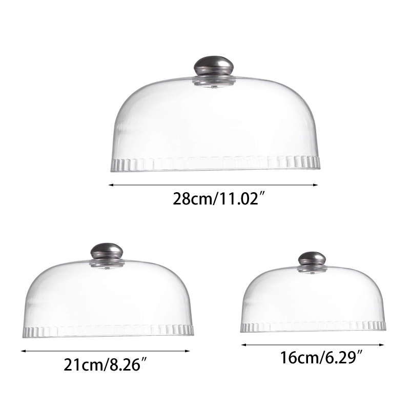 Khay Thủy Tinh Đựng Bánh Tráng Miệng Có Nắp Đậy Dễ Sử Dụng