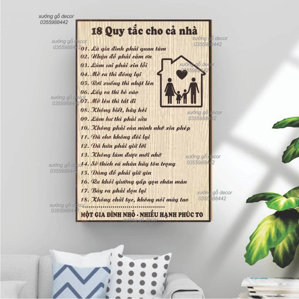 Tranh Treo Tường Trang Trí Nhà Cửa 18 Quy Tắc Cho Trẻ Và Cha Mẹ Hình Thành Thói Quen Tốt