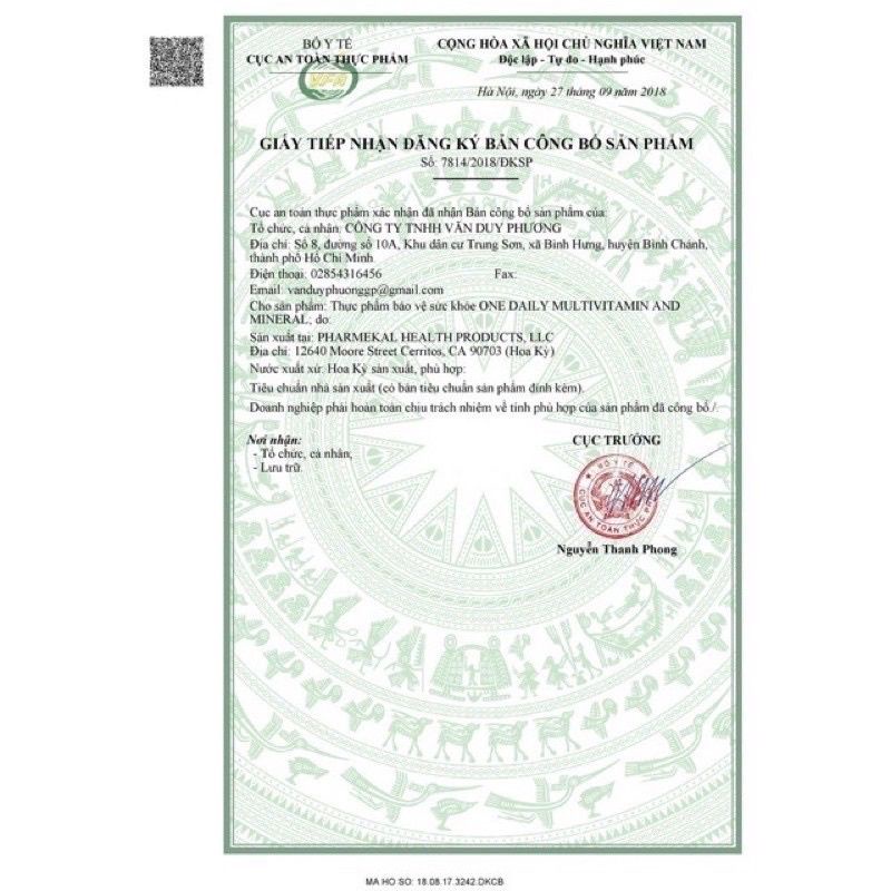 Viên Uống One A Day Cho Nam dưới 50 tuổi 300 viên