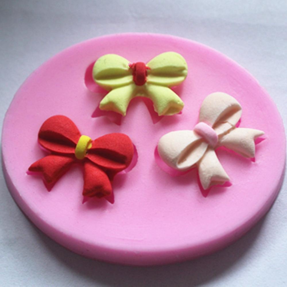 LANFY Khuôn Silicon Làm Kẹo Đường Hình Nơ