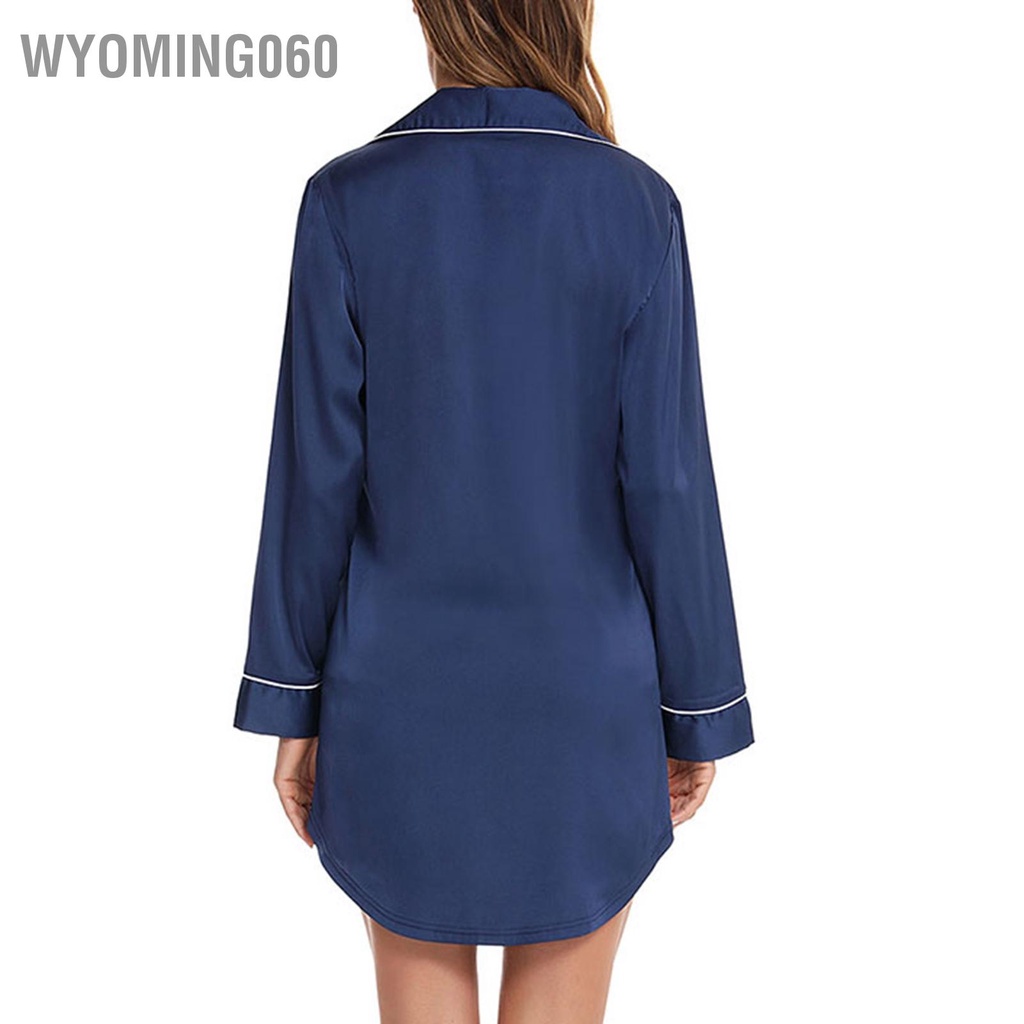 Áo Sơ Mi Ngủ Tay Dài Dáng Rộng Co Giãn Thoải Mái Thân Thiện Với Da Dành Cho Nữ