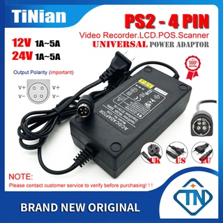 Bộ nguồn 12v 24v 1a 2a 3a 4a 5a 6a ps-2 4pin ac cho máy in / ghi hình lcd / máy tính / tiền mặt