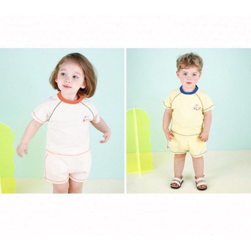 BỘ THUN MILKMIKE XUẤT HÀN UNISEX VIỀN SỌC