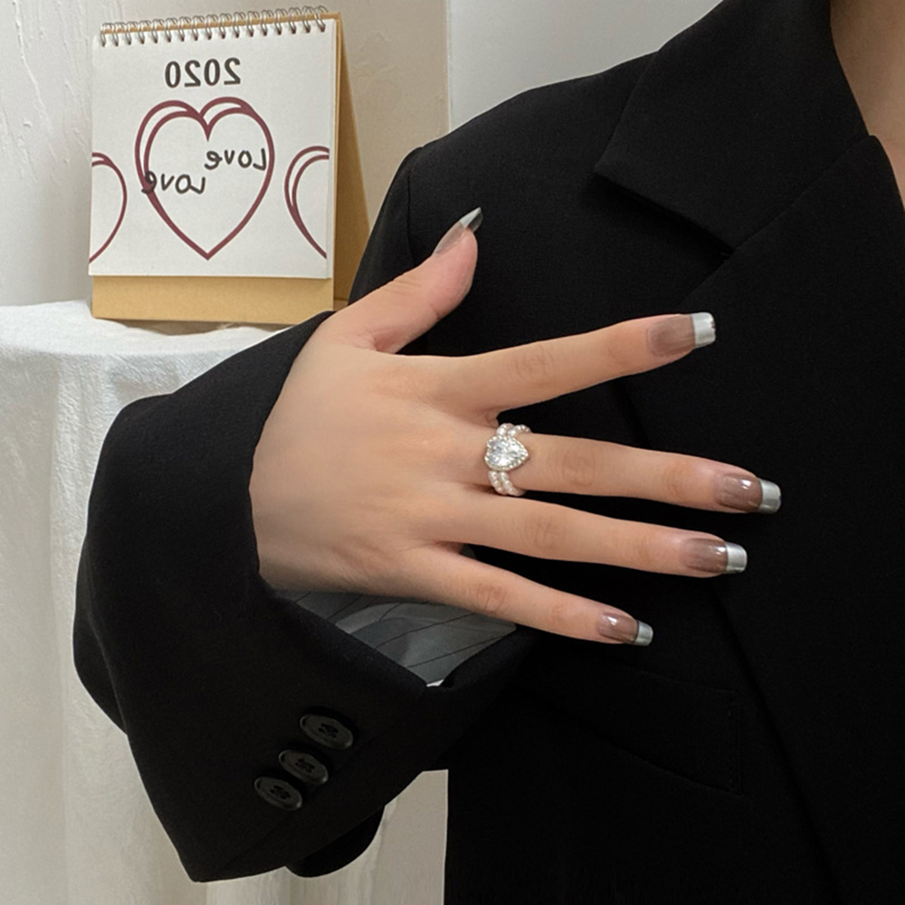 Nhẫn Nữ Trang Đính Ngọc Trai Nhân Tạo Mihan1