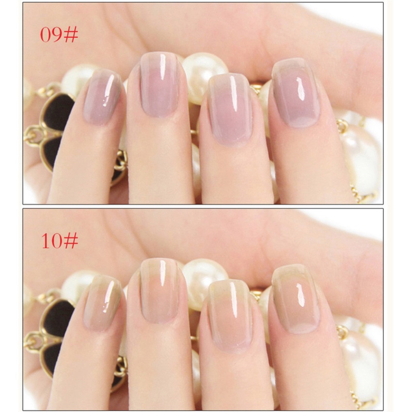 Hàng Có Sẵn Sơn Móng Tay Dạng Thạch Sơn Móng Tay Trong Mờ Màu Kẹo Khô Nhanh 10Ml Không Bóc Được Thanh Toán Khi Nhận Hàng