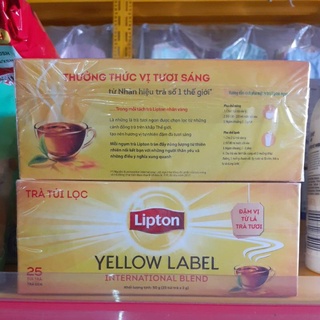 Trà túi lọc Lipton hộp 50g 2gx25 gói ( 100% trà đen )