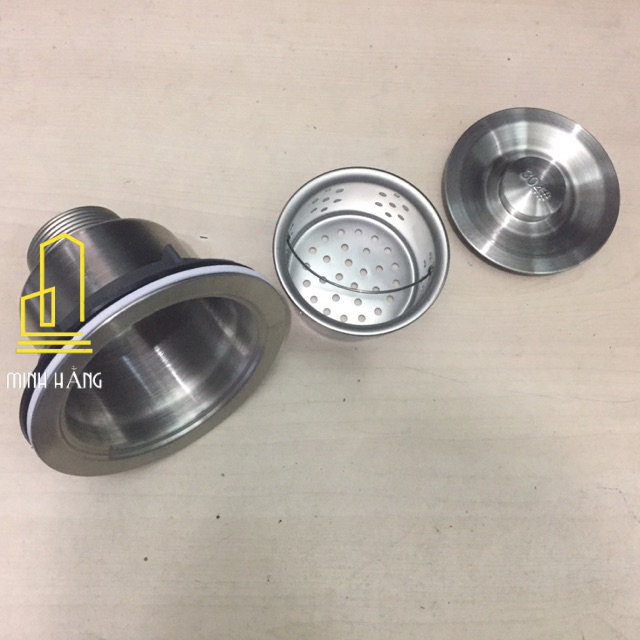 BỘ XẢ CHẬU RỬA CHÉN BÁT ĐƠN INOX, BỘ XI PHÔNG XẢ NƯỚC CHẬU CHÉN ĐƠN