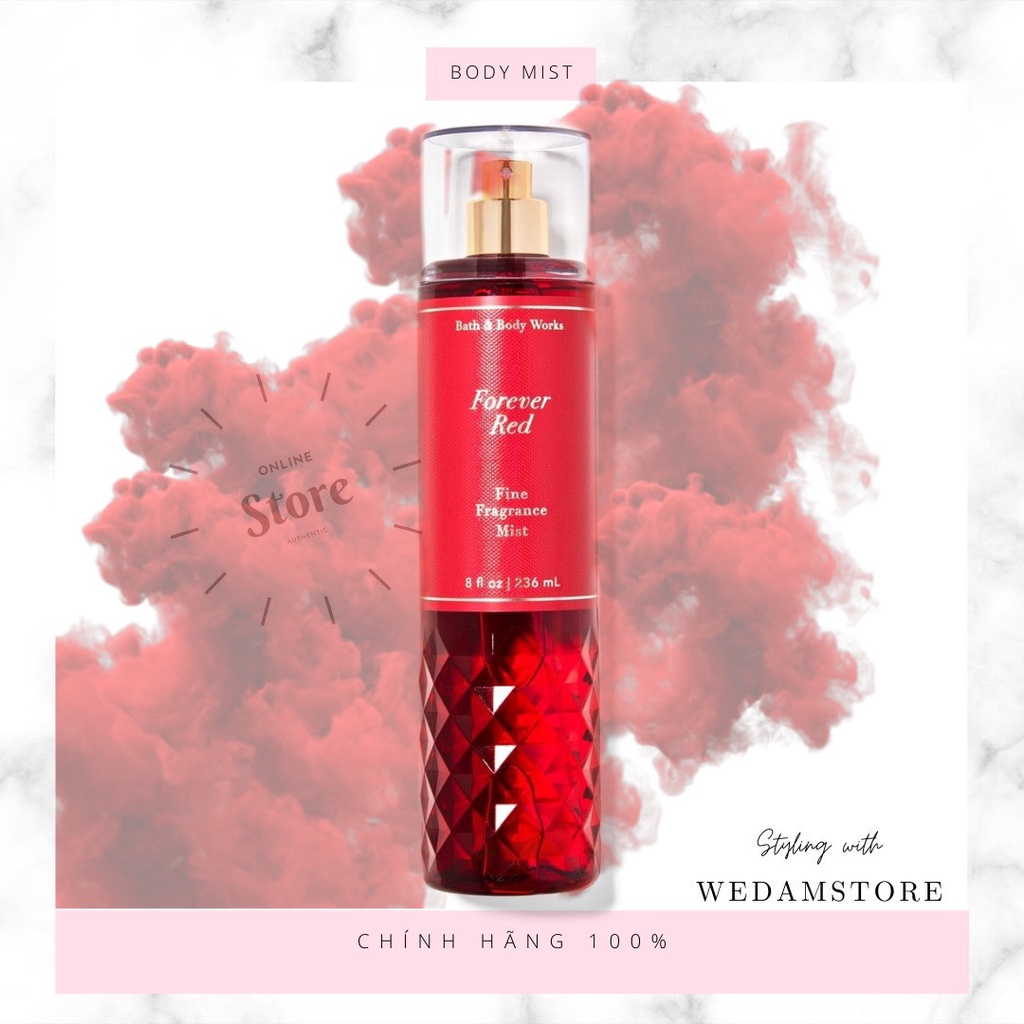Xịt Thơm Toàn Thân Bath And Body Works - Forever Red 10ml-30ml-50ml-100ml 𝐖𝐞𝐝𝐚𝐦𝐬𝐭𝐨𝐫𝐞