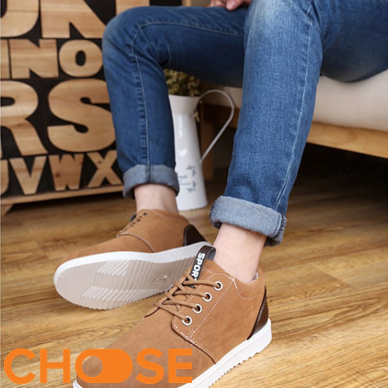 Giày Nam Choose Giày Da Lộn Nam Thể Thao Sneaker Cột Dây Lịch Lãm Gía Rẻ Cho Sinh Viên G26K4 | BigBuy360 - bigbuy360.vn