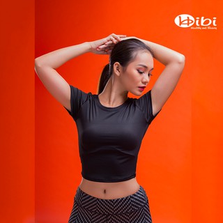 Áo tập Yoga - Gym Croptop trơn có tay CR803 Hibi Sports