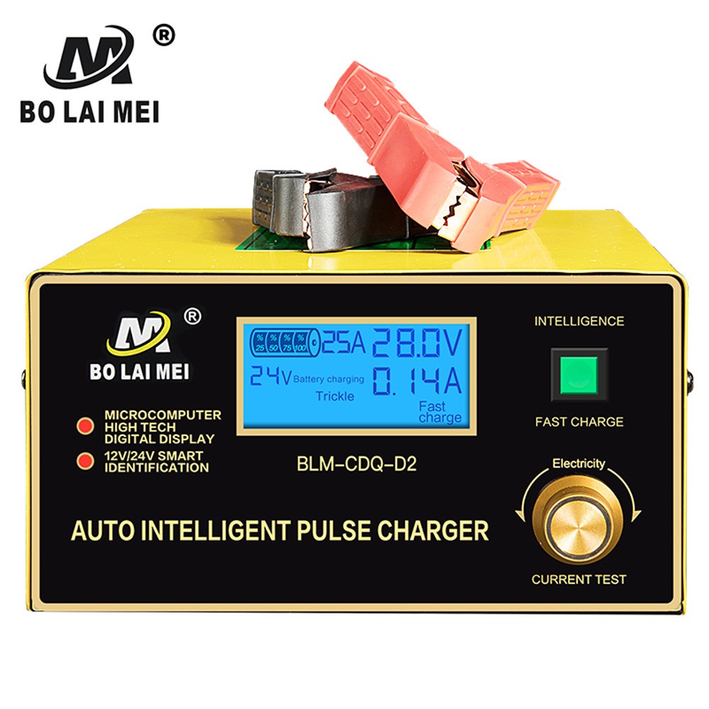 Sạc acquy thông minh tốc độ cao tự động có chế độ kiểm tra tự sửa chữa - 12V 24V 25000mA / BLM-CDQ-D2 - Hàng chuẩn hãng