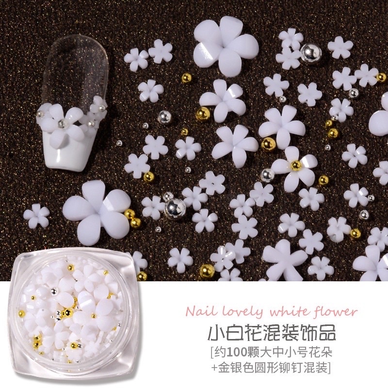 Hoa sứ nhí trang trí móng