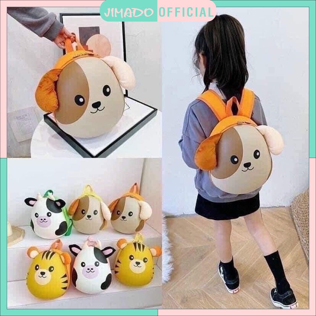 Balo đi học cho bé mẫu giáo cấp 1 chất liệu siêu nhẹ hình trứng dễ thương JIMADO SF290