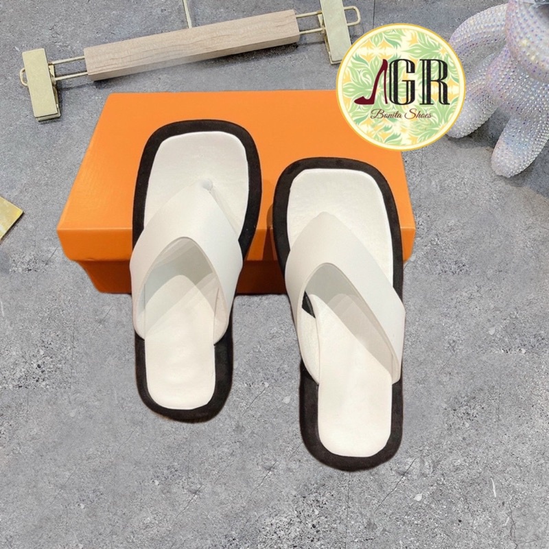 Dép xuồng kẹp bản phối màu siêu hot cao 3cm